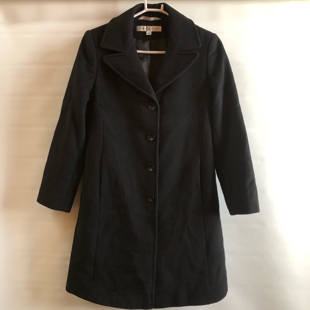 Larry Levine women’s over coat 🧥 wool mix 8P